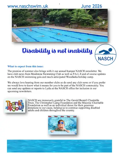 NASCH Newsletter June 2026 front cover.